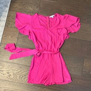 Pink Ruffled One Piece